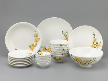 Bộ Đồ Ăn Minh Long Daisy Hoàng Mai IFP 22 Sản Phẩm Đẹp