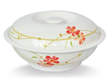Thố Cơm Tròn Có Nắp 10" - Flora
