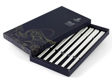 Bộ 06 đôi đũa sứ dưỡng sinh 20.3 cm - Trắng ngà