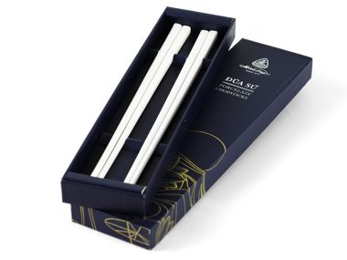 Bộ 2 đôi đũa sứ dưỡng sinh 24.4 cm - Trắng
