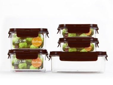 Bộ 5 hộp bảo quản Lock&Lock Bisfree Modular - LBF401S5LZD