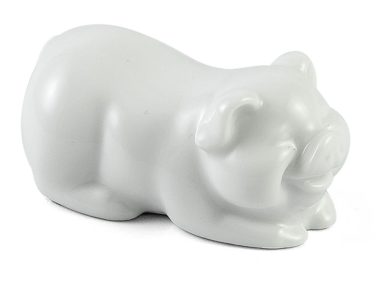 Bộ 6 Gác đũa hình Heo con 4 cm - Jasmine - Trắng