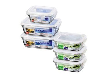 Bộ 6 Hộp Thủy Tinh Lock&Lock