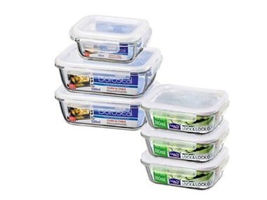 Bộ 6 Hộp Thủy Tinh Lock&Lock