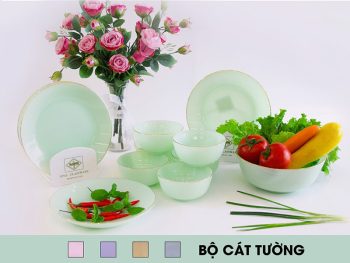 Bộ Đồ Ăn Thủy Tinh Ngọc Cát Tường