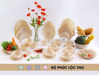 Bộ Đồ Ăn Thủy Tinh Ngọc Phúc Lộc Thọ