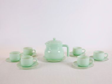 Bộ Caffe 14 Món Màu Xanh Ngọc Lục Bảo