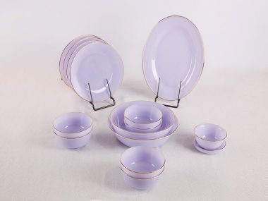 Bộ Đồ Ăn 15 Món Màu Tím Thạch Anh