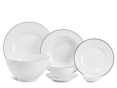 Bộ đồ ăn 6 người 23 sản phẩm - Camellia - Chỉ Xanh Dương Cao Cấp