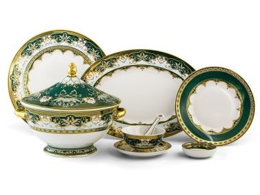 Bộ đồ ăn 85 sản phẩm - Hoàng Cung - Sen Ngọc Bích Cao Cấp