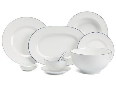 Bộ đồ ăn Âu - Á 45 sản phẩm - Camellia - Chỉ Xanh Dương Đẹp