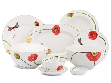 Bộ đồ ăn Âu-Á 45 sản phẩm - Camellia - Kết Duyên Cao Cấp