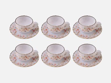 Bộ Tách Trà Nhỏ Dáng Xoắn Hoa Mùa Xuân