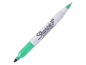 Bút lông dầu SHARPIE TWIN xanh lá 32204