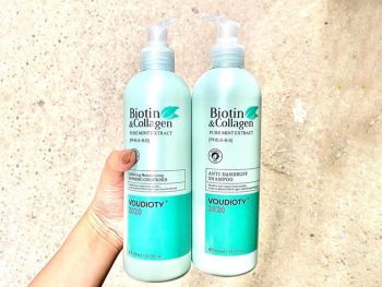 Cặp Dầu Gội Xả Biotin & Collagen Voudioty Loại Bỏ Gàu Ngứa Phục Hồi Da Dầu