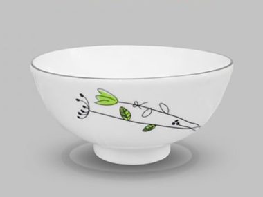 Chén Cơm Tròn 89 - Cỏ May Mắn Sứ CK