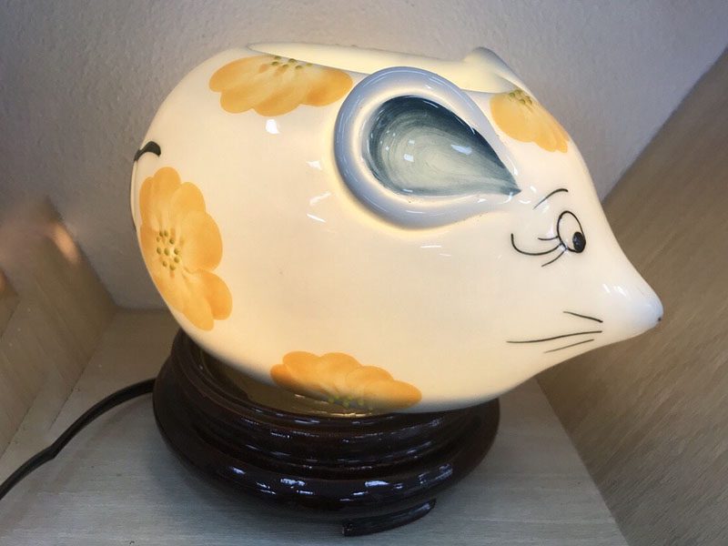 CHUOT LON H19R19 430K Đèn Xông Tinh Dầu Bát Tràng Chuột Size Lớn cao cấp