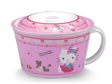Ca Mì Melamine Có Nắp 5.25" - Kitty