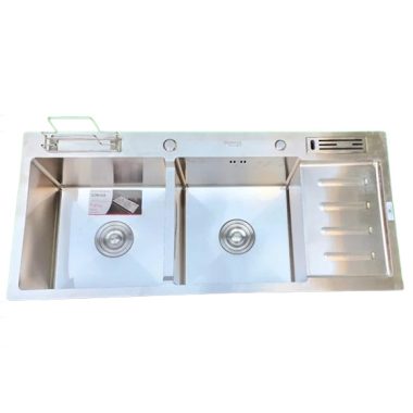 Chậu rửa bát 2 hố có bàn 1000x450x230mm CRCINMK31