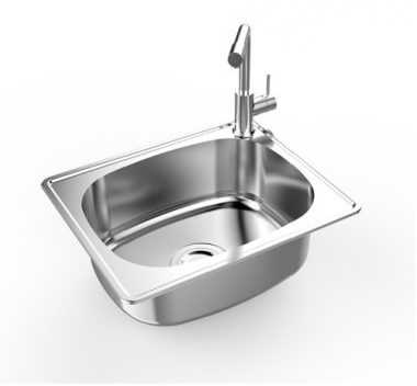 Chậu rửa Inox có sơn chống ồn 447x364mm CRCINMK44