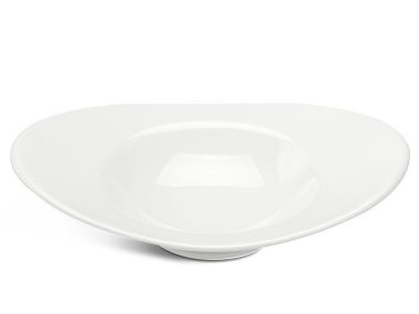 Chén oval vành 17 cm - Anh Vũ Ly's - Trắng Ngà