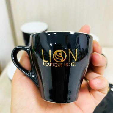 Cốc Sứ Cao Cấp In Logo Vàng Kím