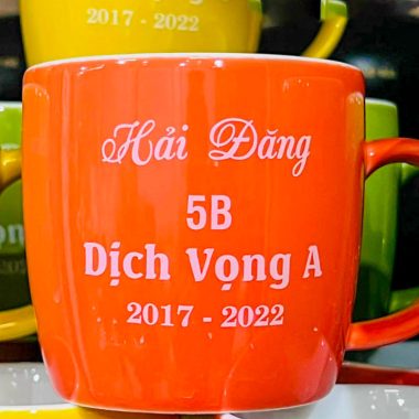 Cốc Sứ Men Màu Đáng Lưu In Logo Theo Yêu Cầu