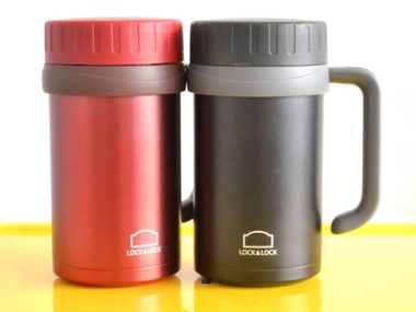 Cốc giữ lock&lock nhiệt Basic Table Mug L&L 500ml- Màu đỏ/đen - LHC9002