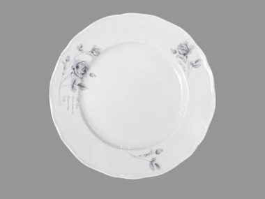 Dĩa Cạn 20cm - A8101 Hoa Hồng Đen