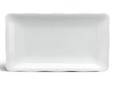 Dĩa chữ nhật 25 x 17 cm - Mẫu Đơn IFP - Trắng Ngà