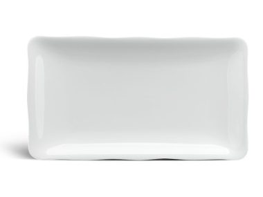 Dĩa chữ nhật 30 x 17 cm - Mẫu Đơn IFP - Trắng Ngà