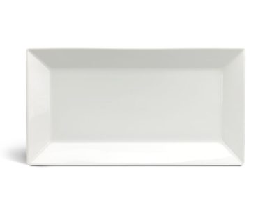 Dĩa sứ minh long chữ nhật lá 33 x 18 cm - Daisy Ly's - Trắng Ngà