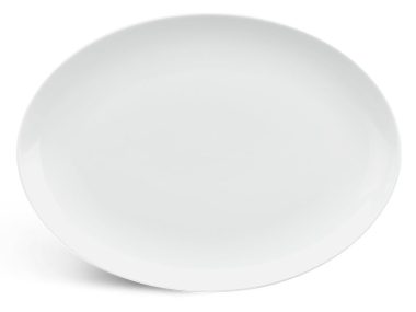 Dĩa elip 32 cm - Camellia - Trắng