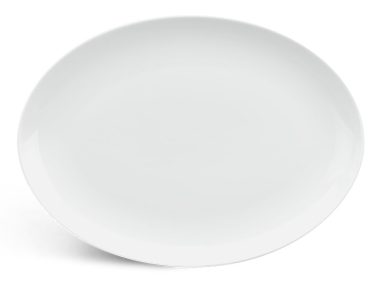 Dĩa elip 37 cm - Camellia - Trắng