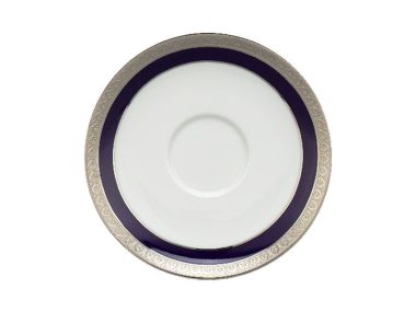 Dĩa lót chén 15 cm - Jasmine - Thiên Tuế Xanh khắc nổi