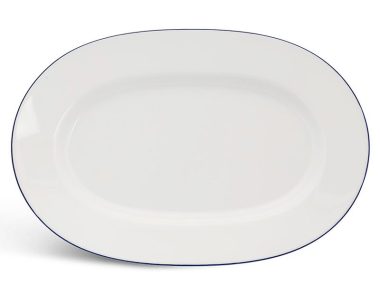 Dĩa oval 32 cm - Camellia - Chỉ Xanh Dương