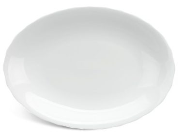 Dĩa oval 32 cm - Mẫu Đơn IFP - Trắng Ngà