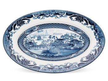 Dĩa oval 37 cm – Hoàng Cung – Hồn Việt