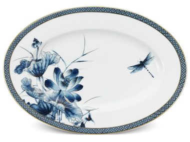 Dĩa oval 37 cm - Hoàng Cung - Sen Vàng