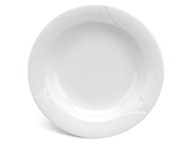 Dĩa súp 20 cm - Loa Kèn - Trắng