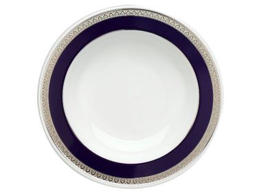 Dĩa súp 23 cm - Sago - Thiên Tuế Xanh khắc nổi