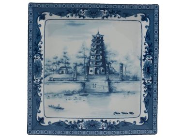 Dĩa vuông lá 27 cm - Daisy - Chùa Thiên Mụ