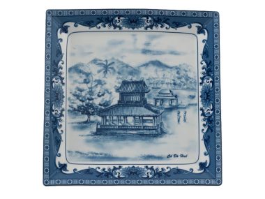 Dĩa vuông lá 27 cm - Daisy - Cố Đô Huế