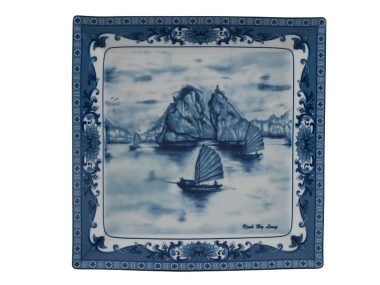 Dĩa vuông lá 27 cm - Daisy - Vịnh Hạ Long