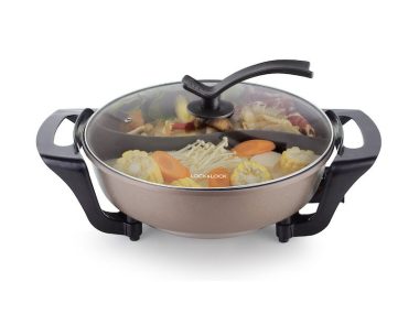 Nồi điện đa năng Lock & Lock Multi Cooker 5L - màu vành hồng - EJP341