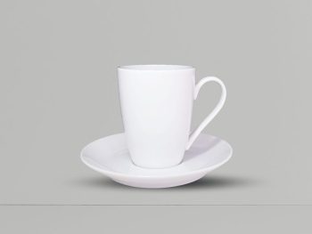 Dĩa Lót Tách 14cm – S033 sứ CK (trắng – in logo theo yêu cầu)