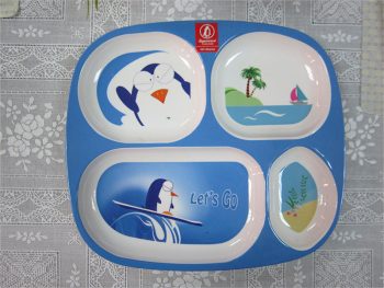 Dĩa phần 4 ngăn 9.5″ – 4 Sections Plate Superware Melamine