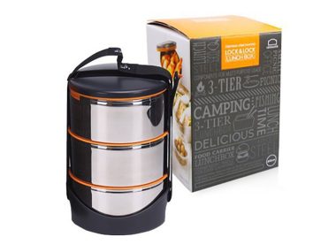 Bộ hộp cơm 3 tầng Lock&Lock bằng thép không gỉ - LHC990