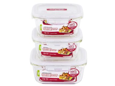 Bộ 3 hộp thủy tinh Lock &Lock 2x500ml -1x750ml - LLG224S3