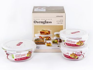 Bộ 3 hộp thủy tinh Lock&Lock Euro - LLG827S3